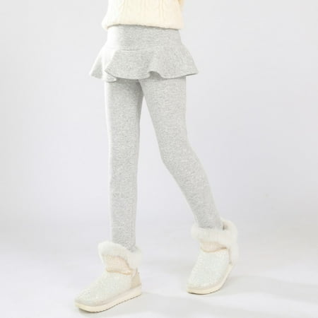 

Uccdo Girls Winter Warm Fleece Lined Leggings Kids Thicken Skirt Tights Stretch Pants For Teenage/Little Girls 3-11Y