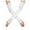 White, variant on Women's Elbow Length Fingerless Gloves Stretch Satin Material Evening Party Wear with Elegant Detail