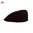 thumbnail image 1 of Unisex Beret Geometric Pattern Duck Mouth Style Men Women Pure Color Short Brim Chef Hat for Baker, 1 of 7