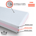 thumbnail image 2 of Almohada Firme 3 Capas La Fabrica de Espuma Almohada 3 capas con MEMORY FOAM sin Funda, 2 of 5