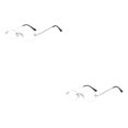 thumbnail image 1 of Guardurnaity Gafas de sol sin marco resistentes y duraderas de metal - Materiales Estilo punk Rectángulo Gafas de sol Simple Plata blanco Blanco plateado 2Conjunto, 1 of 6
