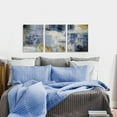 thumbnail image 4 of Canvas Wall Art for Living Room Gray Blue Abstract pictures Print Paintings Framed Bathroom Bedroom Wall Decor Vintage Home Abstract Wall Decorations Artwork Size 12x16x3 inch Ready to Hang, 4 of 6