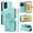 Green, variant on Wallet Case for OPPO A1 Pro 5G, Kickstand and 3 Card Slots, Shockproof and Scratch Resistant, Purple