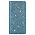 thumbnail image 5 of For iPhone 16 Plus Case Glittery PU Leather+TPU Card Slot Phone Cover - Blue, 5 of 5