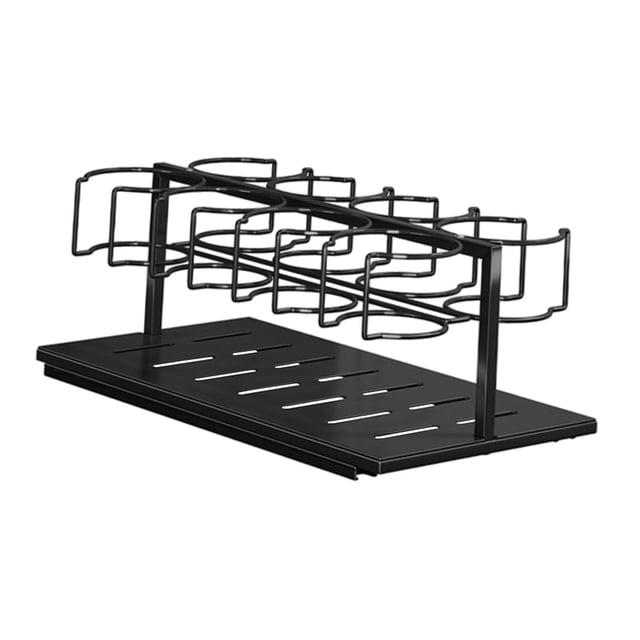 Estante para botellas de agua, organizador de vasos, ligero y desmontable, para guardar hervidores. Negro