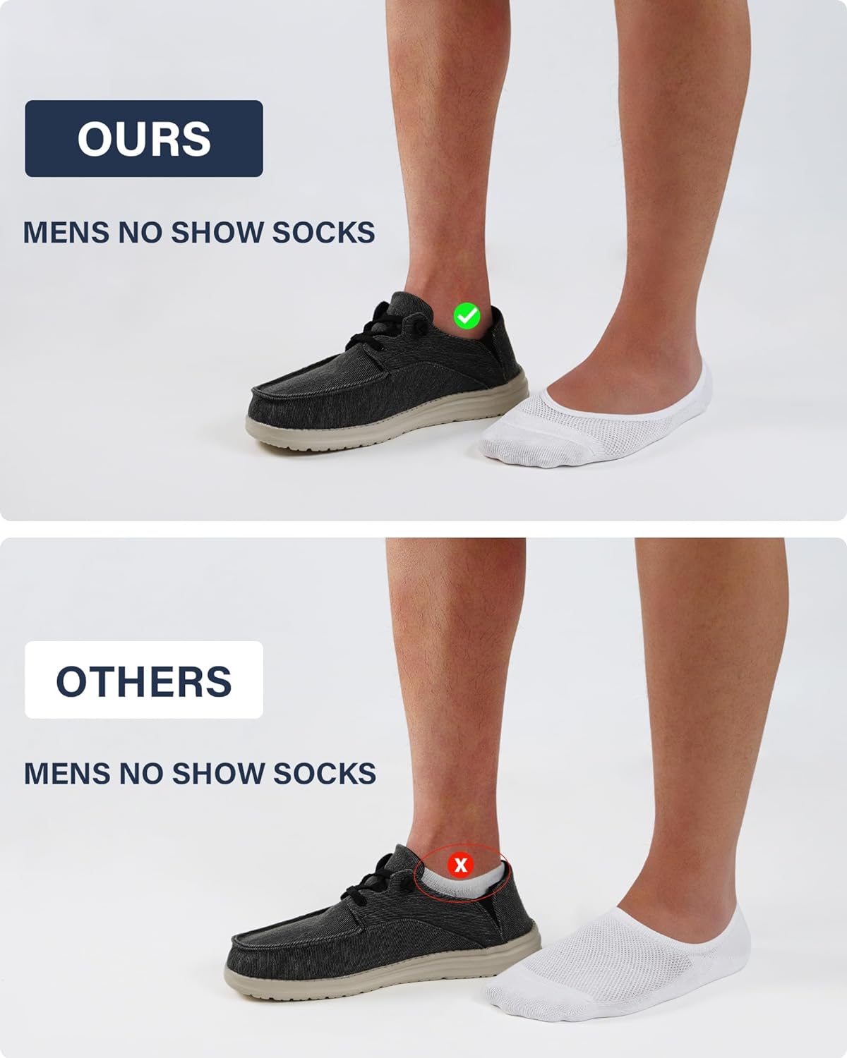 Thin No Show Socks Men SIXDAYSOX No Show Socks For Men 6/8 Pack