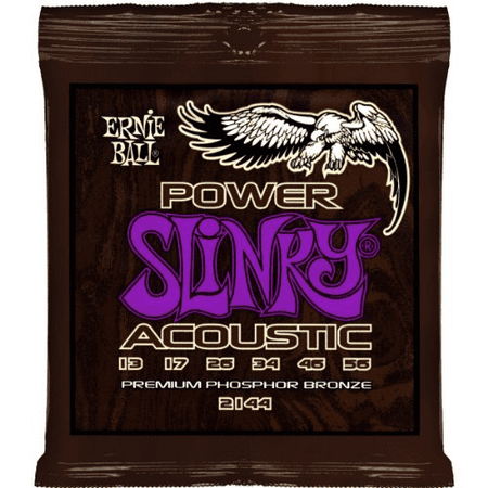 Ernie Ball 2144 Earthwood Acoustic Phosphor Bronze Guitar Strings, Medium,