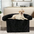thumbnail image 4 of Costway Plush Calming Dog Couch Bed with Anti-Slip Bottom Plush Mat for Large Dogs & Cats Black, 4 of 10