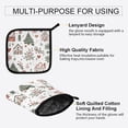 thumbnail image 3 of Yayeee Oven Mitts and Pot Holder Set of 4 Heat Resistant Kitchen Gloves Baking Hot Pad, White Nordic Christmas House, 3 of 5