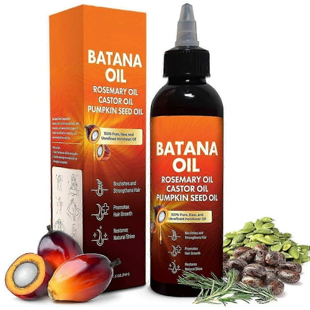 1-5X Batana Oil for Hair Growth, 4-in-1 Pure & Unrefined Honduran Oil with Rosemary, Pumpkin Seed Oil, Nourishes, Strengthens, Promotes Healthy Hair