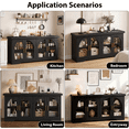 thumbnail image 5 of TV Stand with Power Outlet & LED Lights,63" Entertainment Center for TV up to 70 inch,TV Console with Adjustable Shelves & 2 Doors,Black, 5 of 11