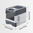 thumbnail image 2 of Foldable Enclosed Cat Litter Box With Cover, Easy Cleaning And Anti-Splashing Cat Litter Drawer With Plastic Scoop, Portable And Easy To Install Cat Toilet With Lid, Pet Toilet, 2 of 4