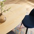 thumbnail image 6 of Dining Table, Oval, Wood, Black Brown Natural, Modern Contemporary Urban Design, Kitchen Room Cafe Bistro Restaurant Hospitality, 6 of 6