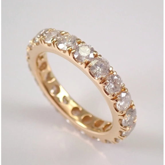 2.10Ct Round Cut Simulated Diamond Women's Anniversary Gift Ring 14K Yellow Gold Plated