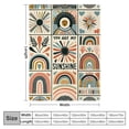 thumbnail image 4 of COMIO Rainbow You Are My Sunshine Blanket Gift, Pink Sun Polka Dots Patchwork Flannel Bed Blankets, Soft Bedding, 4 of 6