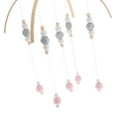 thumbnail image 3 of tejado De Móvil Cuna Móvil Para Niño Y Niñas Bebé Cama Decoración De Habitación Gris y rosa CUTICAT Campanas de viento de madera, 3 of 8
