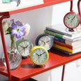 thumbnail image 2 of AYRELY® 4" Loud Analog Alarm Clock, Retro Metal Table Clock Battery Operated, Silent Non-Ticking Desk Clock with Alarm Switch Button for Bedroom, Bedside, Shelf, Office (Blue), 2 of 7