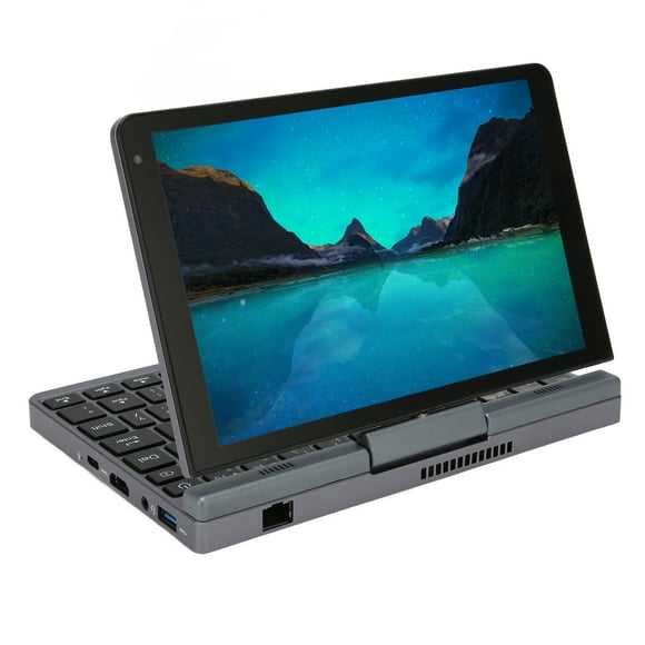 Mini Laptop for Windows11, 180 Flip 8 Inch Touch Screen, 4 Core Alder Lake Processor LPDDR5 12GB, 10 Point Touch with Stylus, 3200mAh Business Laptop