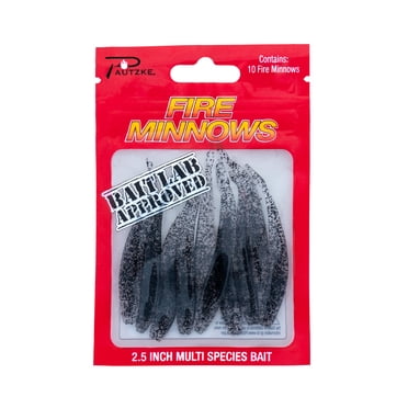 Pautzke Fire Minnows Black Shad Multi Species Durable Fishing Lure