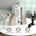 thumbnail image 4 of Koville Marble Bookends for Shelves, Large Bookends for Heavy Books, Non-Slip Heavy Duty Book Stopper for CD/Movies, Aesthetic Decorative Book Ends for Bookshelf Table Home Decor, 4 of 4