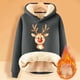 thumbnail image 2 of WILLBEST Sudadera de Mujer Womens Casual Plus Velvet Christmas Series Printed Long Sleeve Hooded Sweatshirt 689 X-Grande, 2 of 4