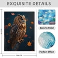 thumbnail image 3 of Diamond Art Kits for Adults - 5d Autumn Owl Perched Leafs Fluttering Diamond Painting for Adults, Diamond Art for Adults Beginners, Diamond Painting Kits for Adults for Home Wall Decor, 3 of 7