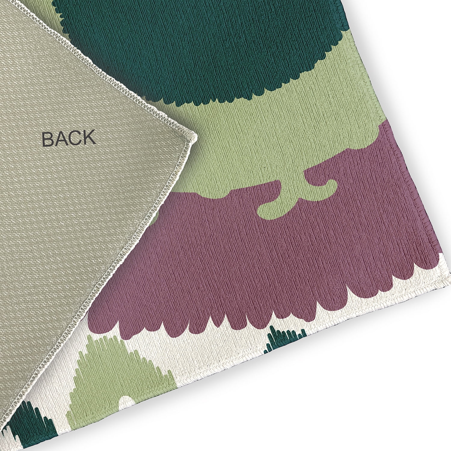 Simply Daisy 3' x 5' Green Boho Chenille Indoor/Outdoor Rug