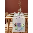 thumbnail image 2 of Boanket Spring Floral Tulip Table Runner - 72 Inch Long, Kitchen Dining Table Runner Dresser Scarves, Lavender Jasmine Vase Farmhouse Home Decor for Coffee Table Wedding Party Banquet, 2 of 8