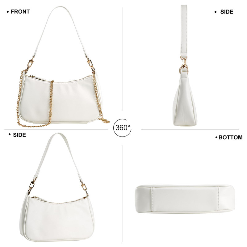 AOUNQ Clutch Tote Handbags with 2 Removable Straps and Zipper Closure Crossbody Bags Shoulder Purse Handbag for Women