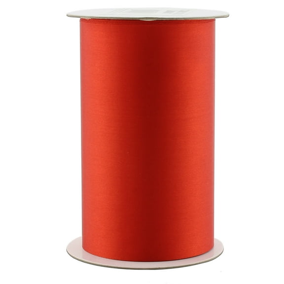 Cornucopia Brands 4-Inch Wide Red Satin Ribbon (10 Yards); Solid Color Craft Ribbon for Holidays, Events, and Crafts, 10-Yard Spool/30 Feet