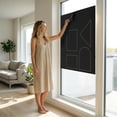 thumbnail image 5 of Magnetic Blackout Curtains, No Drill Window Shades, 57X118 In, Blackout Fabric, Adhesive Magnetic Strips, Cuttable Light Blocking, Window Covers, Solid Black, 6 Pc Hook Dots, Full, 5 of 6