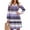 Purple, variant on Ladies' Printed Casual Fashion V-Neck Long Sleeve Mid Length Dress with Floral Pattern for Spring and Autumn Outfits,Beige,L