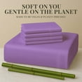 thumbnail image 3 of Sacred Thread Rayon Derived from Bamboo Sheets Split King Size, 18'' Deep Pocket Cooling Sheets for Hot Sleepers, 7 PC Cooling Sheets (Split King Size) (English Lavender), 3 of 9