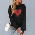 thumbnail image 5 of PNTUTB Fashion Women's Valentine's Day Pattern Print Oversized Crew Neck Long Sleeve Hoodless Pullover Sweatshirts, 5 of 6