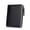Black, variant on Short-style Bi-fold women's wallet, genuine leather card holder, patent leather finish, featuring 1 bill compartment, 1 coin pocket, 1 ID window, and 6 credit card slots.