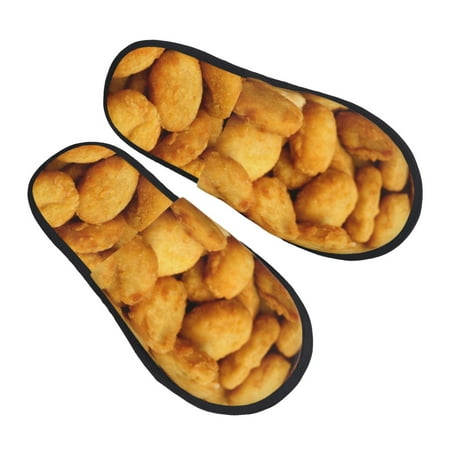 

Cozy Slippers for Women Men Tasty Chicken Nuggets Winter Slippers Warm Home Indoor Shoes