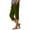 97# Dark Green, variant on RPVATI Women's Capri Pants With Elastic Waist Linen Summer Casual Capris Lightweight Straight Leg Comfy Beach Cropped Pants W/pockets Army Green 4XL