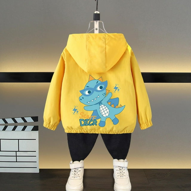 LOVZFMLL Vestes pour Filles Printemps Veste à Manches Longues à Capuche Décontractée Fine 5-6 Ans