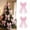 Pink, variant on Christmas Tree Mesh Bows, 16x9 Inch Sheer Ribbon Bowknots, Xmas Hanging Ornaments for Tree Wreath Garland Holiday Wedding Party Decor, 1 Pack(White)