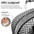 thumbnail image 5 of Black and White Checkered Pattern Insulated Leakproof Lunch Box for Work, Lunch Bag for Women Men, Loncheras Para Mujer for Beach Travel Picnic Camping, 5 of 6