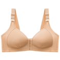 thumbnail image 2 of Women Front Button Closure Bra Wirefree Soft Bralette Seamless Underwear Padded Wireless Bras Adjustable Shoulder Straps, 2 of 3