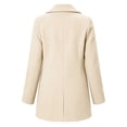 thumbnail image 6 of Inleife Womens Wool Blend Coat Fashion Ladies Casual Long Sleeve Hoodless Solid Button Pocket Top Coat Stand Collar Jacket, 6 of 6