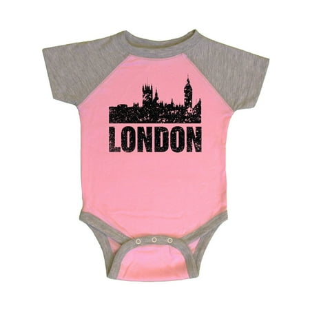 

Inktastic London England City Skyline with Grunge Gift Baby Boy or Baby Girl Bodysuit