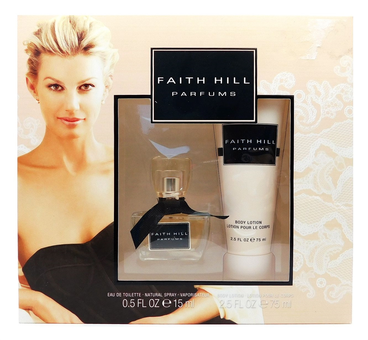 Faith Hill Parfums Set Eau de Toilette .5 Fl Oz., Body Lotion 2.5 Fl