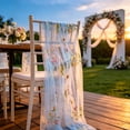 thumbnail image 6 of Fresh 3D Embroidery Floral Sheer Table Runner Polyester Lightweight Draping Table Flag Home Wedding Party Soft Furnishing, 6 of 6
