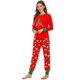 thumbnail image 4 of Pijama de Navidad con estampado de alce rojo para el hogar, ropa de casa familiar con estampado de dibujos animados, novedad, 4 of 4