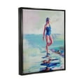 thumbnail image 4 of Stupell Industries Girl on Beach Abstraction Abstract Painting Black Floater Framed Canvas Art Print Wall Art, 25 x 31, 4 of 10