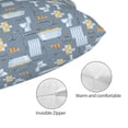 thumbnail image 5 of Salouo Blue Bathroom Pattern Pillow Cases,1PC Pillow Covers with Envelope Closure Decorative Pillow Case for Bed Couch,Pillows Not Included-14"x20", 5 of 6