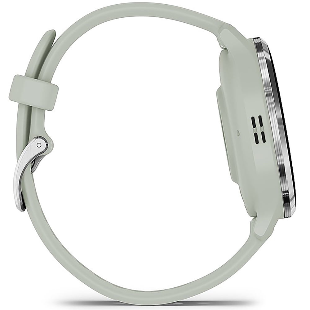 Garmin 010-02785-01 Venu 3S Health Fitness GPS Smartwatch Steel Bezel with Sage Gray Case 41mm Bundle with Charging Dock, Silicone Dust Cover 3 Pack and USB Type C Charging and Sync Cable