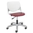 thumbnail image 2 of KFI Studios KOOL Home and Office Computer Chair, White Back, Burgundy Seat, 2 of 2